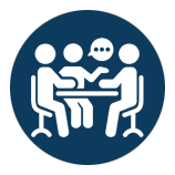 Project management graphic representing project management training and skills development