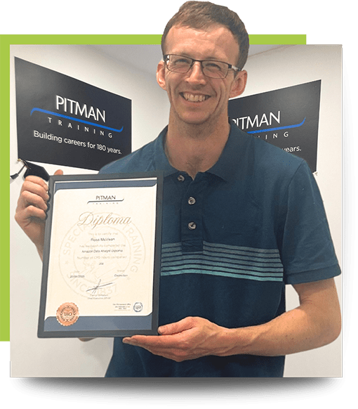 Ross McLean, Data Analyst Diploma Graduate via Amazon Career Choice Ross McLean, Data Analyst Diploma graduate through Amazon Career Choice programme, Pitman Training